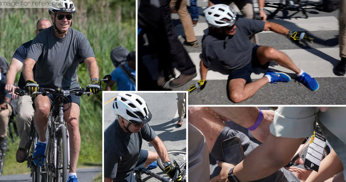 Biden falls off bike as he rides near beach home in Delaware